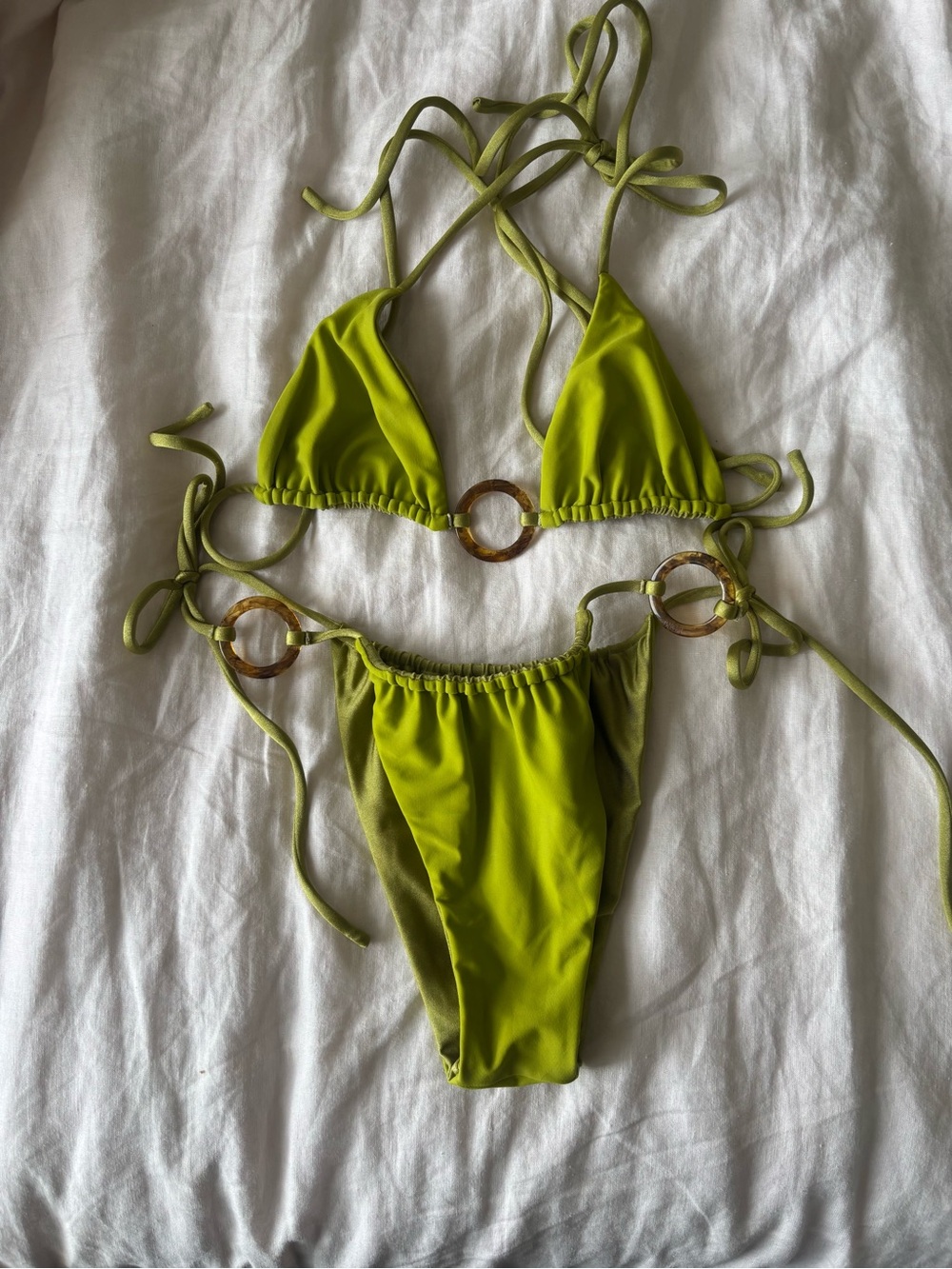 Reversible green bikini